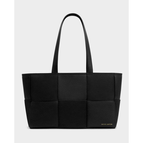 Katie Loxton Taya Woven Suede Tote Bag - Black