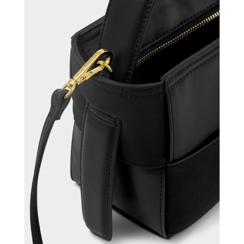 Katie Loxton Taya Woven Suede Small Handle Bag - Black