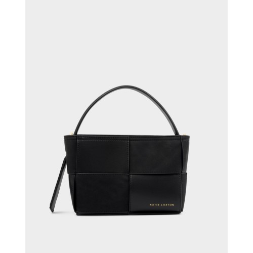 Katie Loxton Taya Woven Suede Small Handle Bag - Black