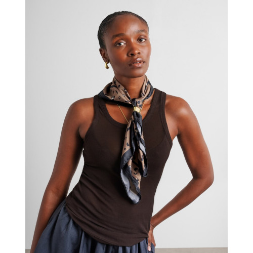 Katie Loxton Black Satin Scarf