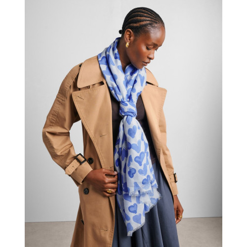 Katie Loxton White Abstract Heat Scarf
