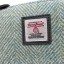 Harris Tweed Cosmetic Bag Turquoise Herringbone
