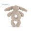 Jellycat Bashful Beige Bunny Ring Rattle Jellycat Bashful Beige Bunny Ring Rattle