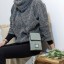 Turquoise Harris Tweed Small Crossbody Bag