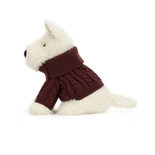 Jellycat Munro Scottie Dog Winter Jumper Jellycat Munro Scottie Dog Winter Jumper